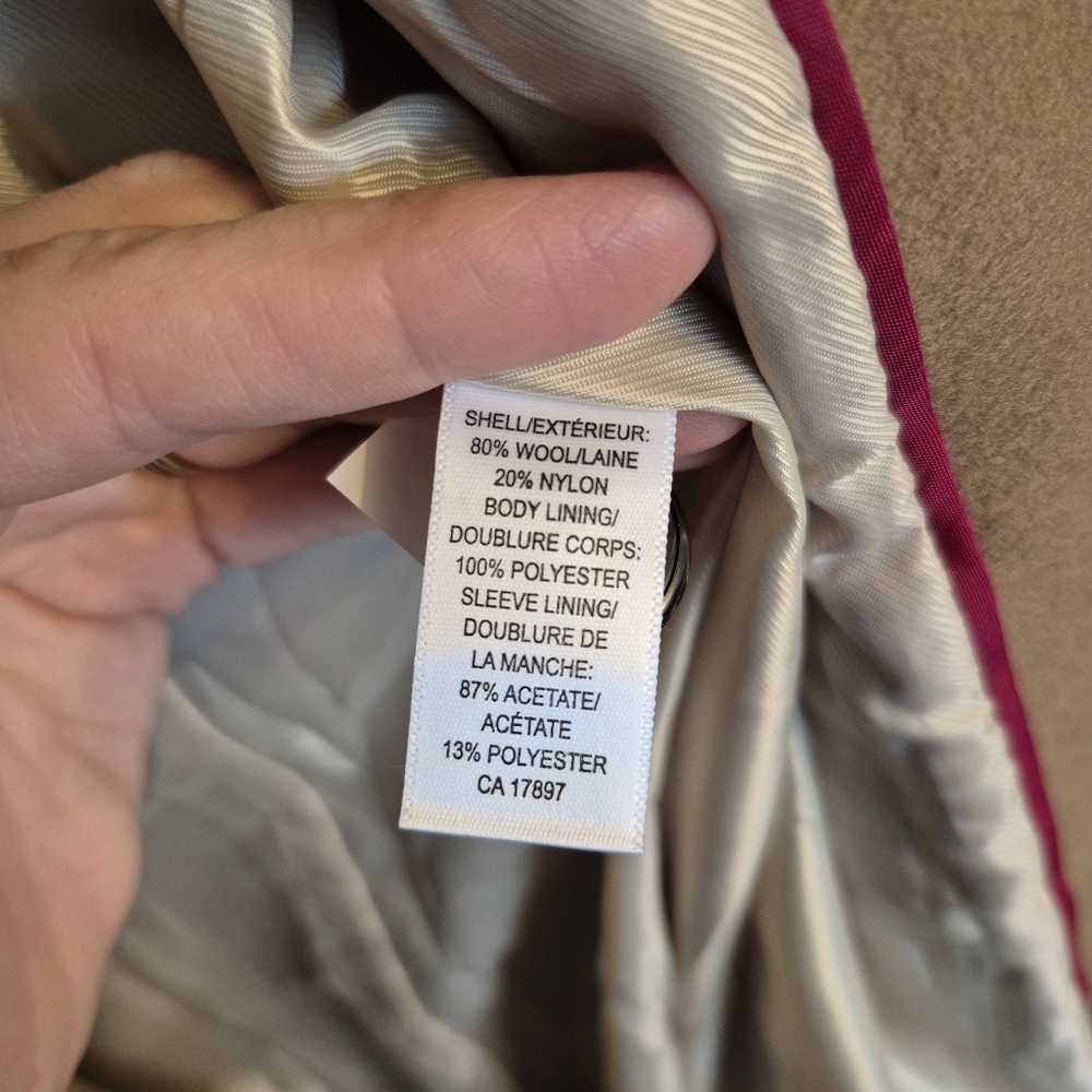 Banana Republic Heritage Womens Quiet Lux Camel Wool Double Breasted Coat Size M - Picture 9 of 10